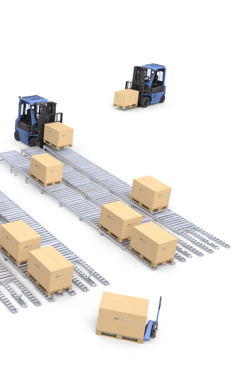 Ablaufbahn im FIFO-System für Kommissionierprozesse